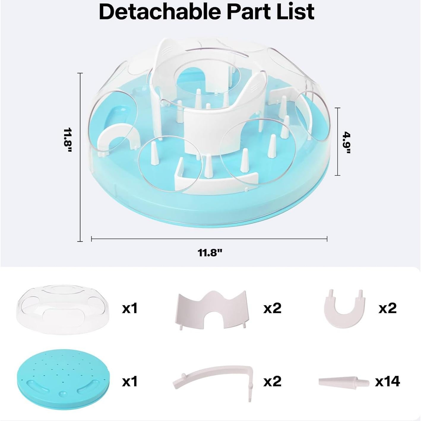 PAWISE Rompecabezas Interactivo para Gatos 30x30 cm Alimentación Lenta