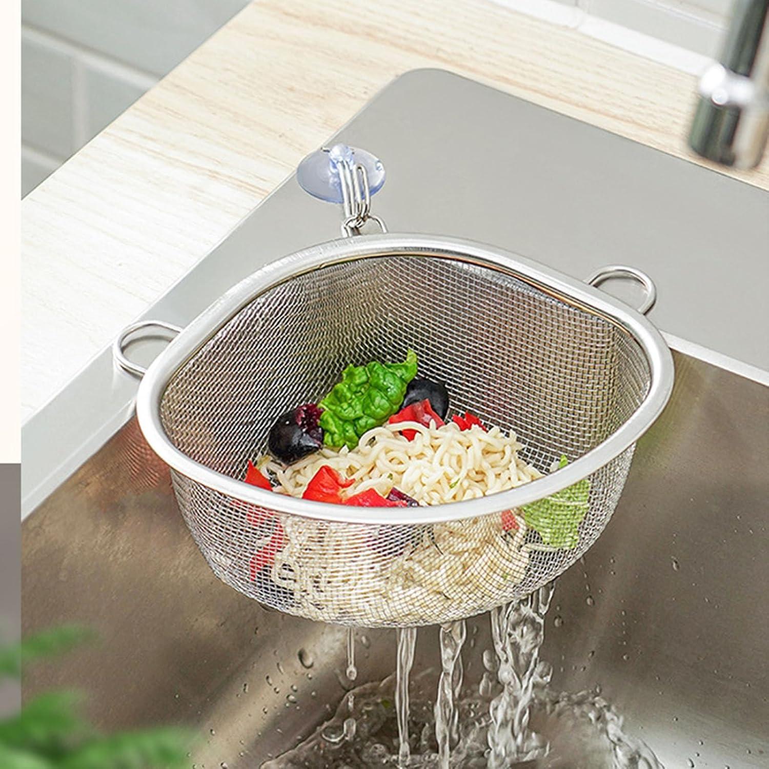 2 Canastas de Colador Triangular Beufee para Fregadero de Cocina