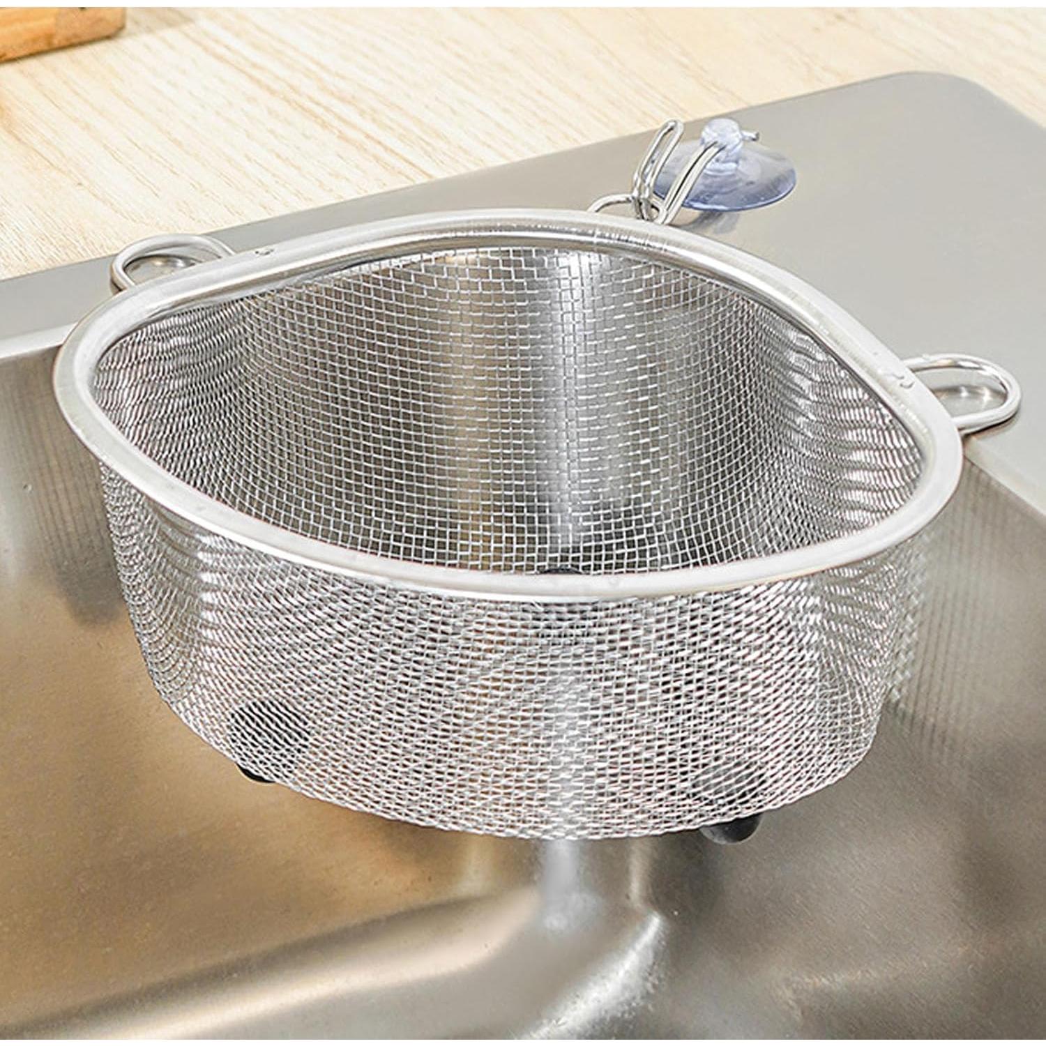 2 Canastas de Colador Triangular Beufee para Fregadero de Cocina