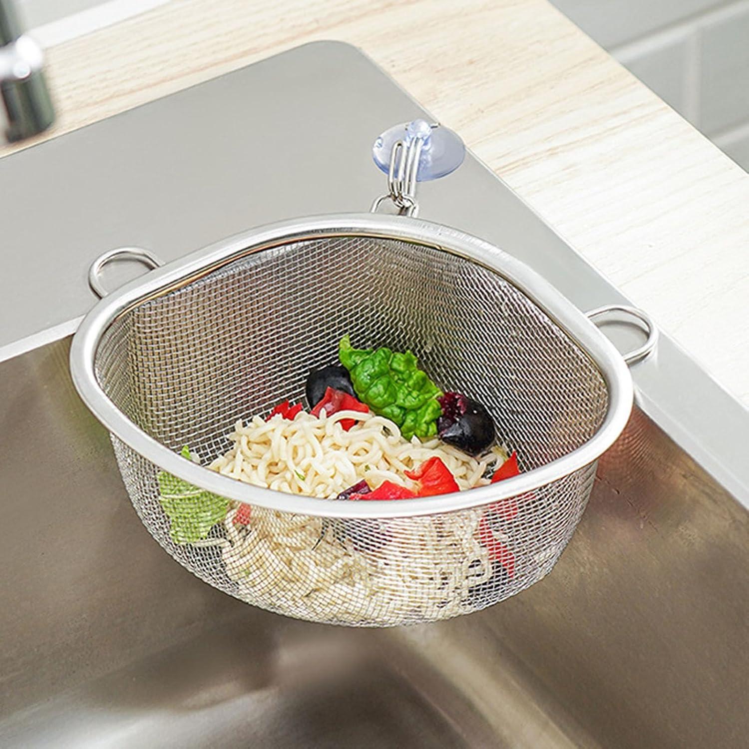 2 Canastas de Colador Triangular Beufee para Fregadero de Cocina