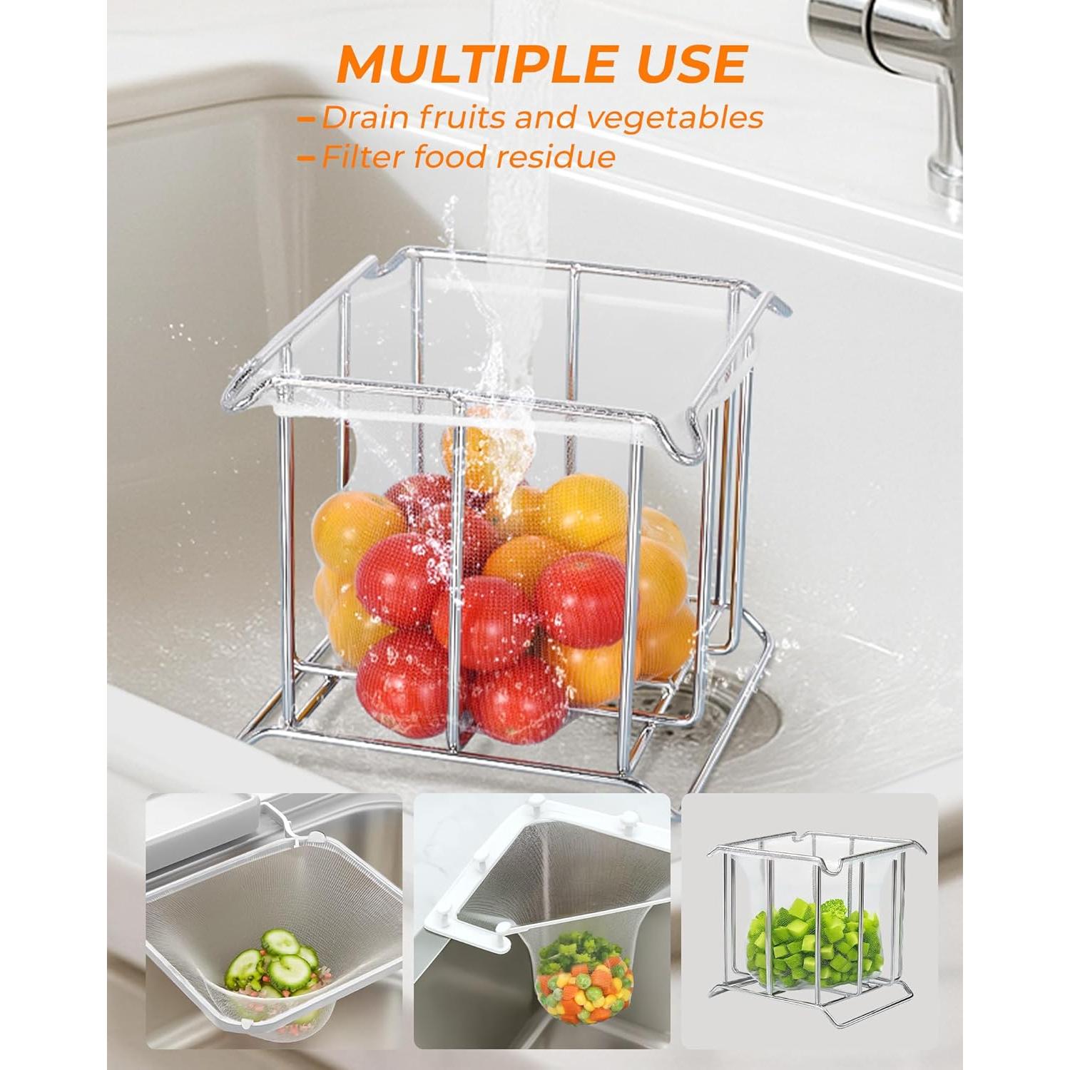 KONE Filtro de Red para Fregadero - 200 Bolsas Desechables