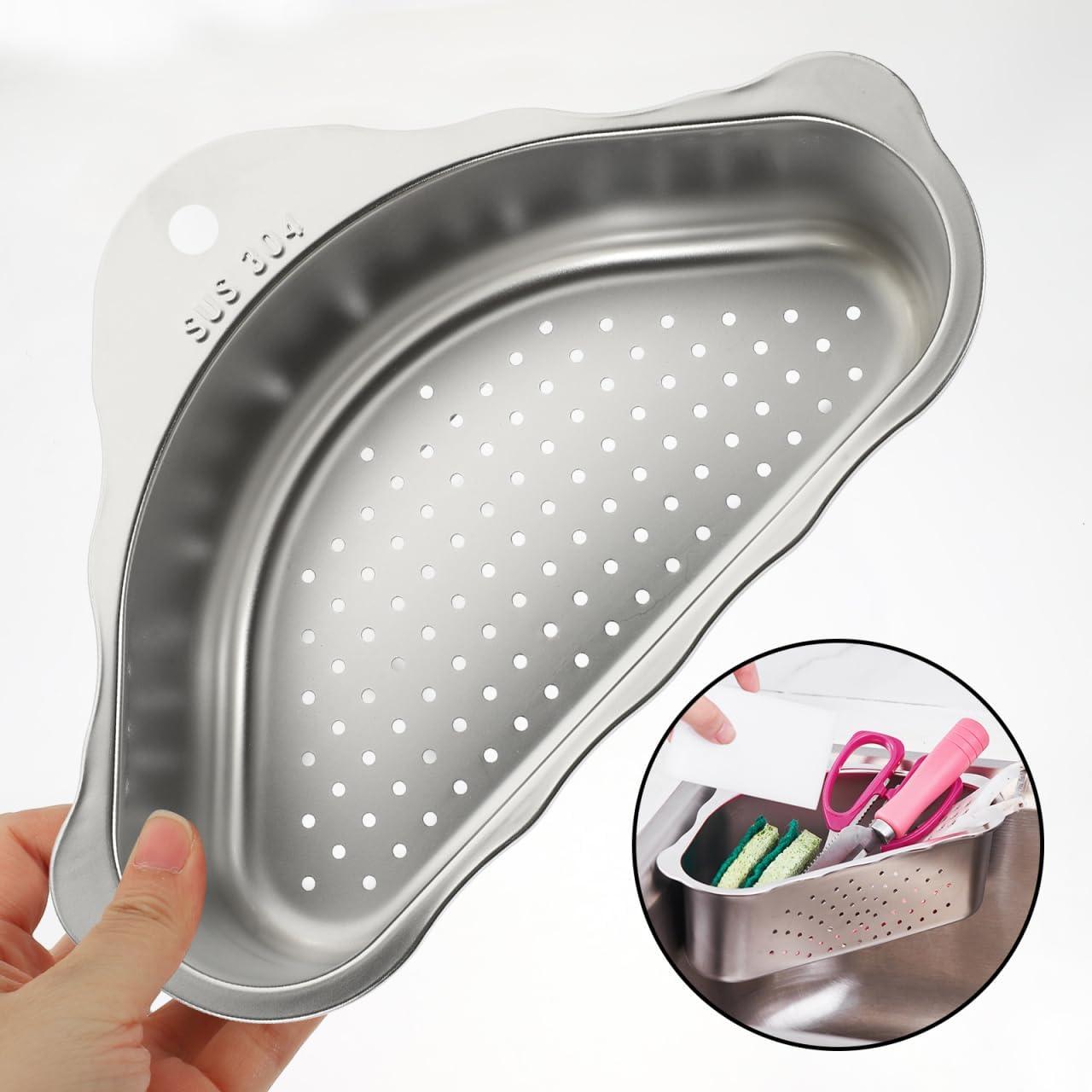 Colador de Fregadero en Esquina Acero Inoxidable 24.5x15.5cm