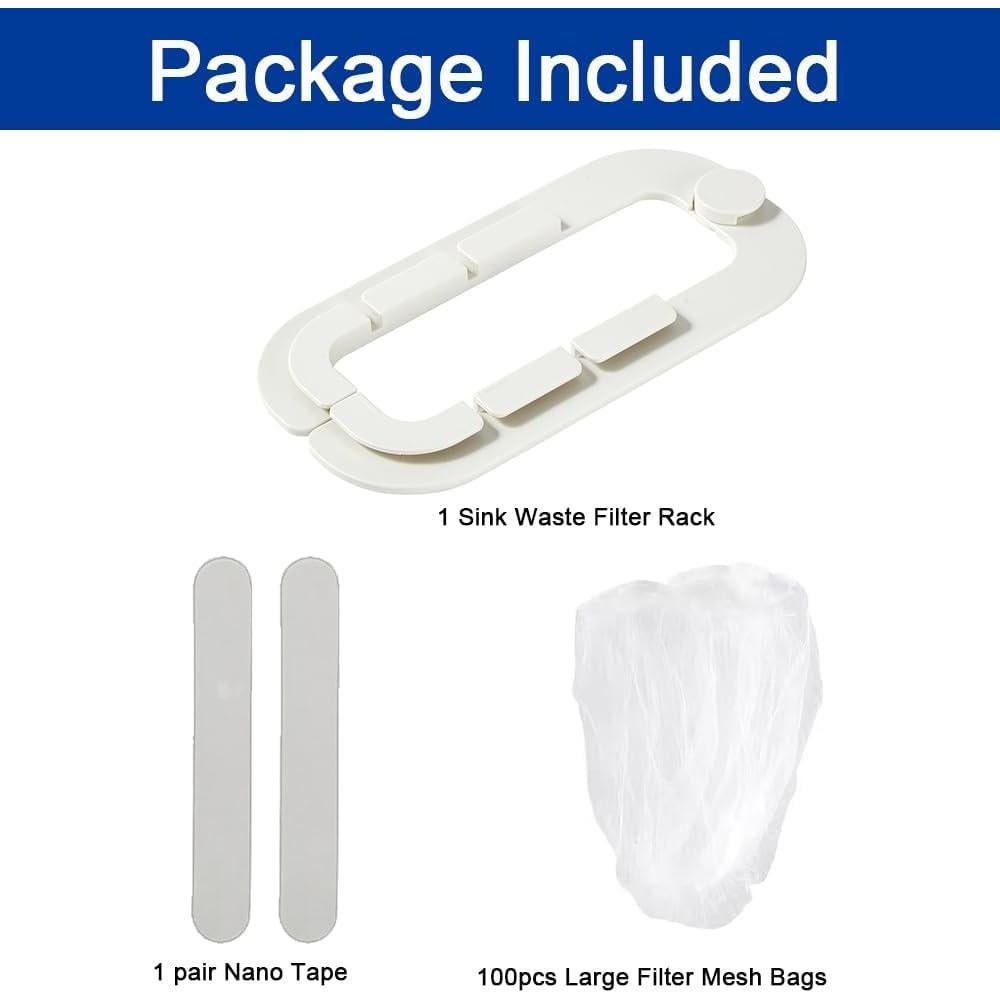 Colador Colgante para Fregadero NYUDN + 100 Bolsas de Malla