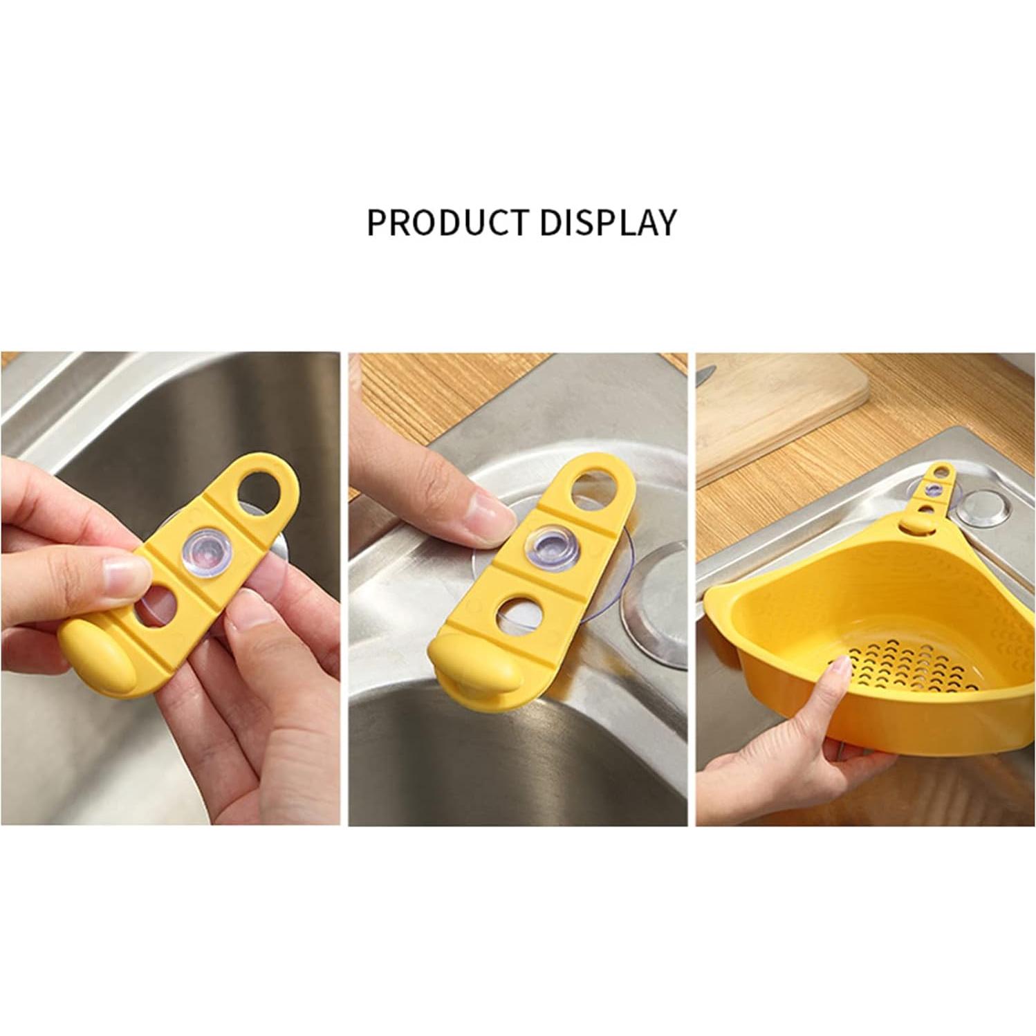 Canasta de Drenaje Triangular Cunyuer para Fregadero Amarillo