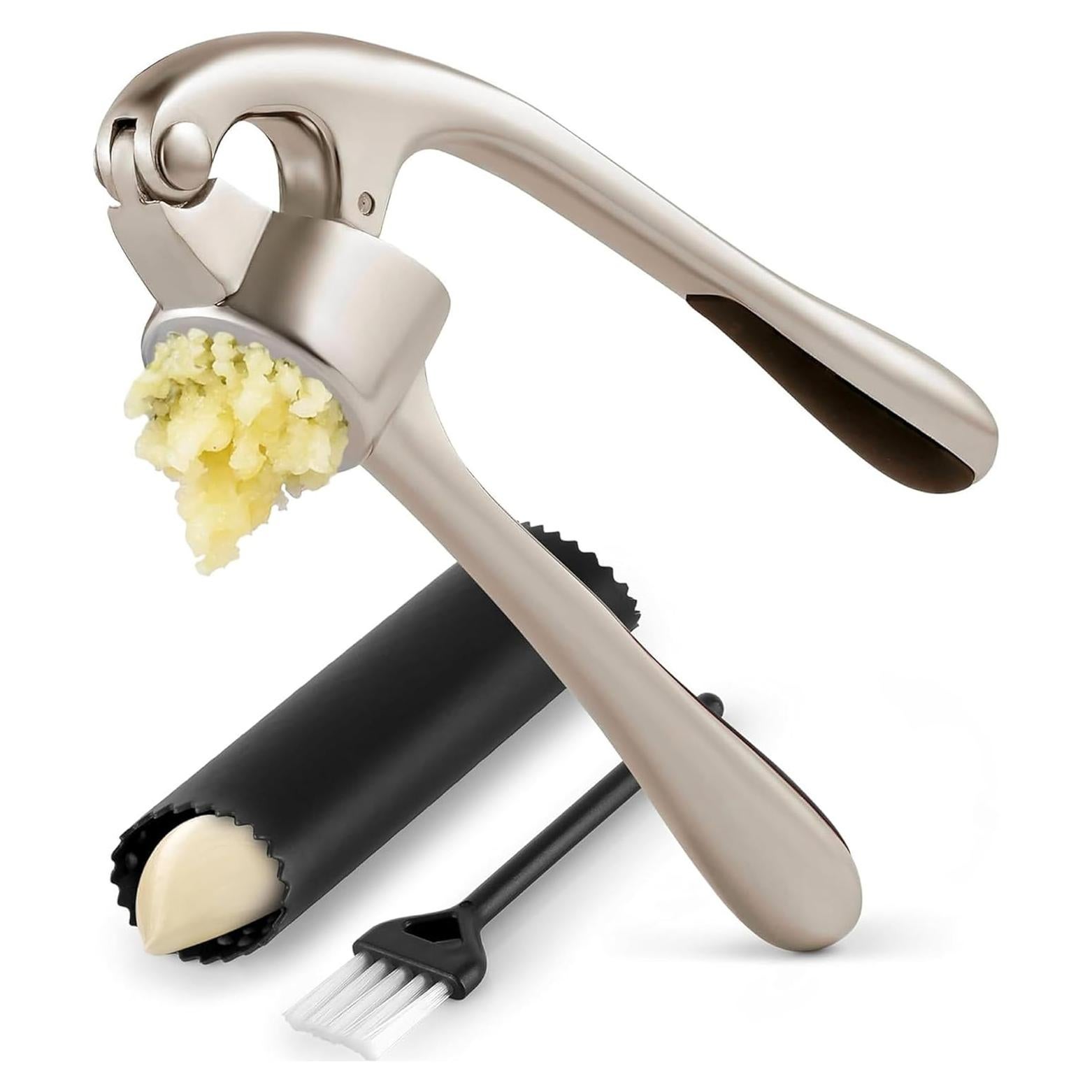 Prensa de Ajo LushAmz de Acero Inoxidable Apta para Lavavajillas