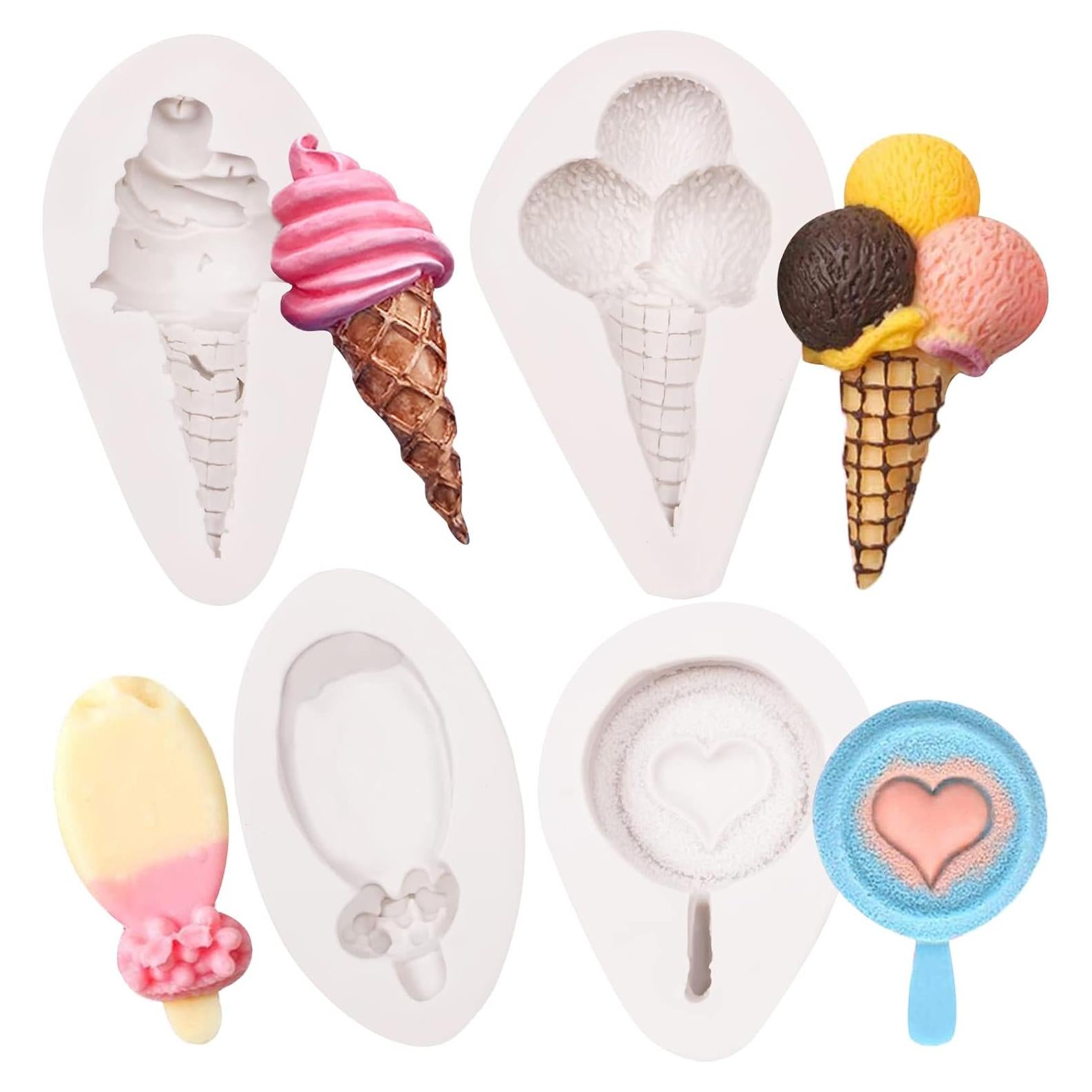 Molde de Silicona para Conos de Helado 4 Pcs ywzbomoldrm