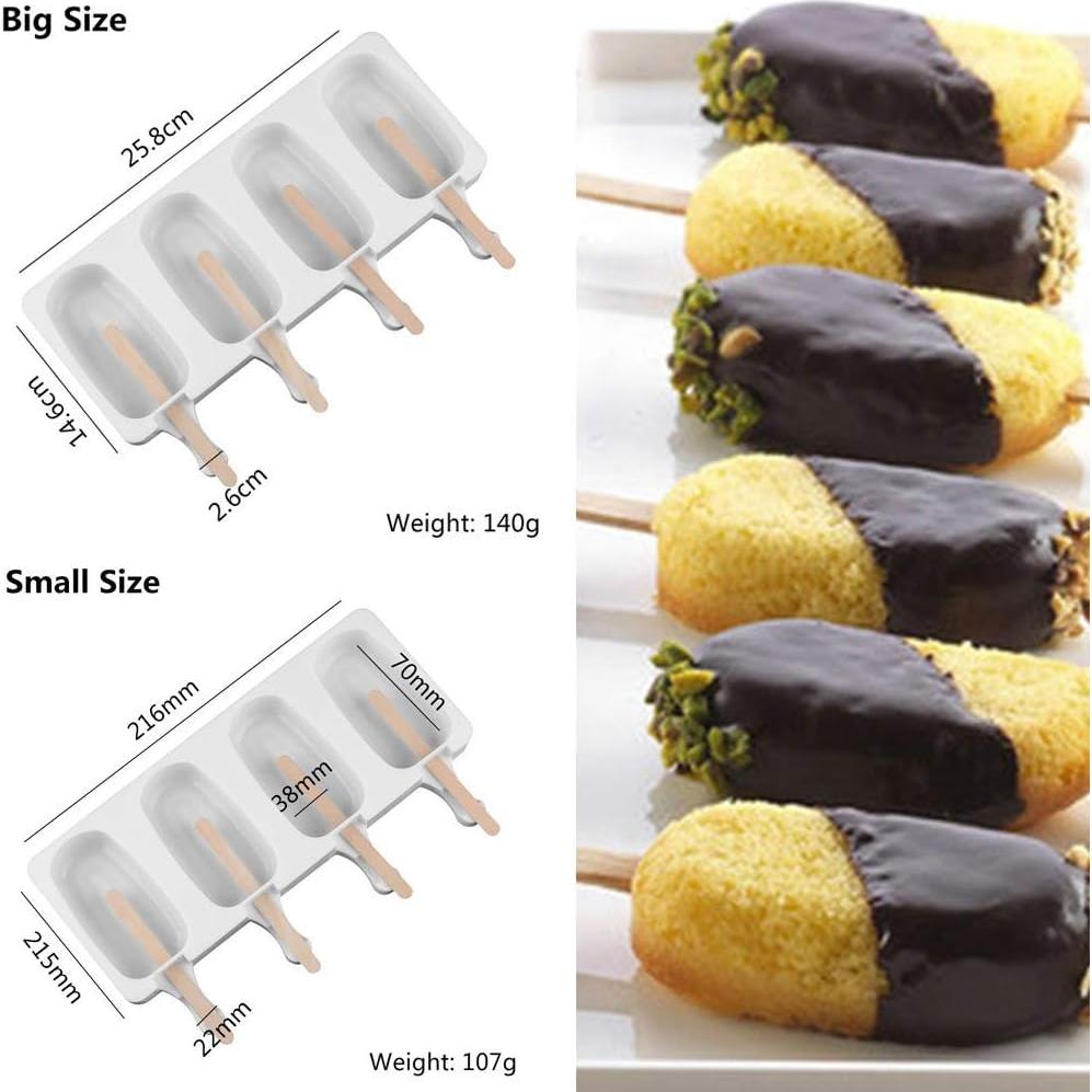 Molde de Silicona para Helados Mayata 2PCS Grande y Pequeño