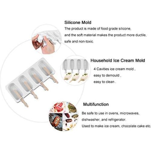 Molde de Silicona para Helados Mayata 2PCS Grande y Pequeño