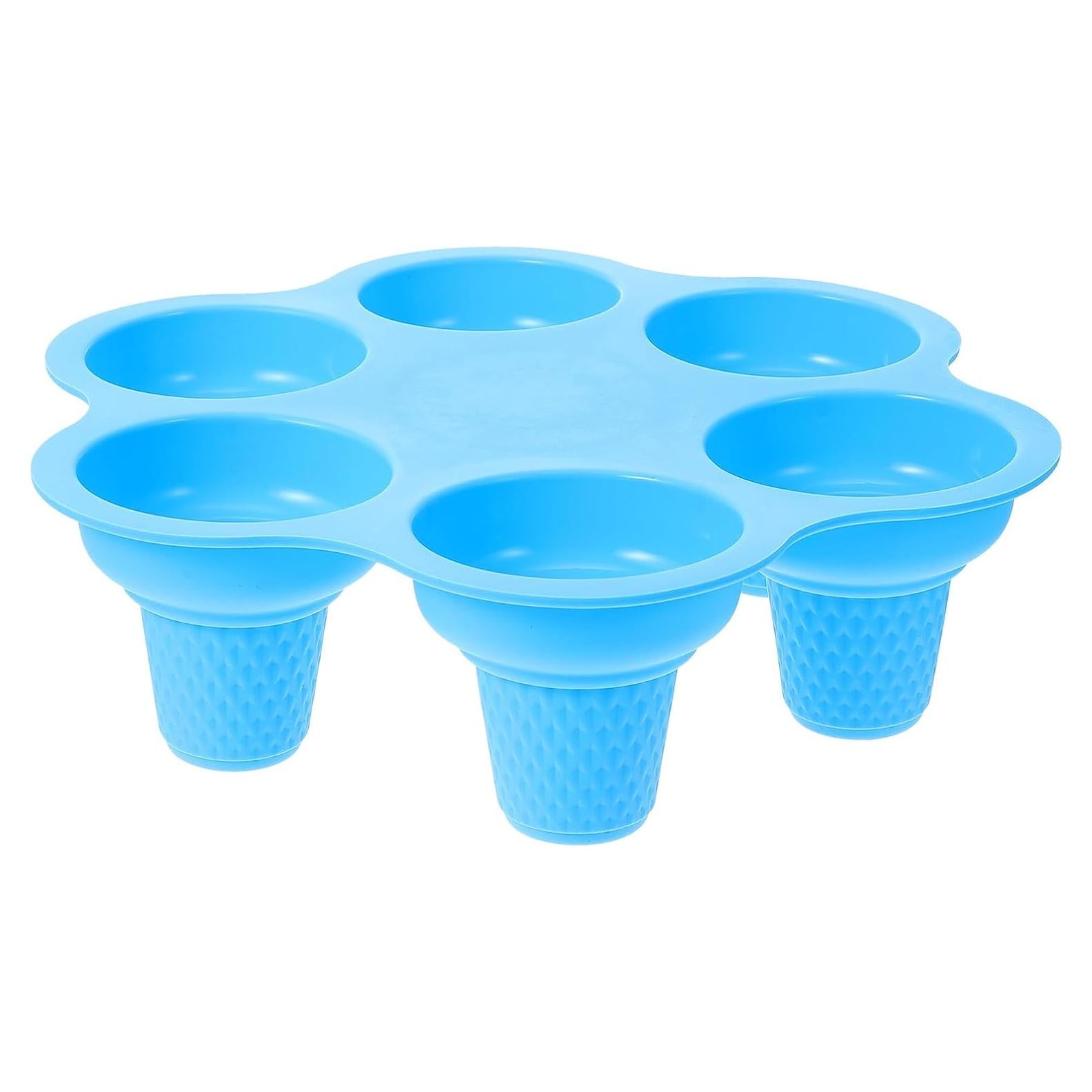 Molde de Silicona Hemoton para Helados en Cono 6 Cavidades