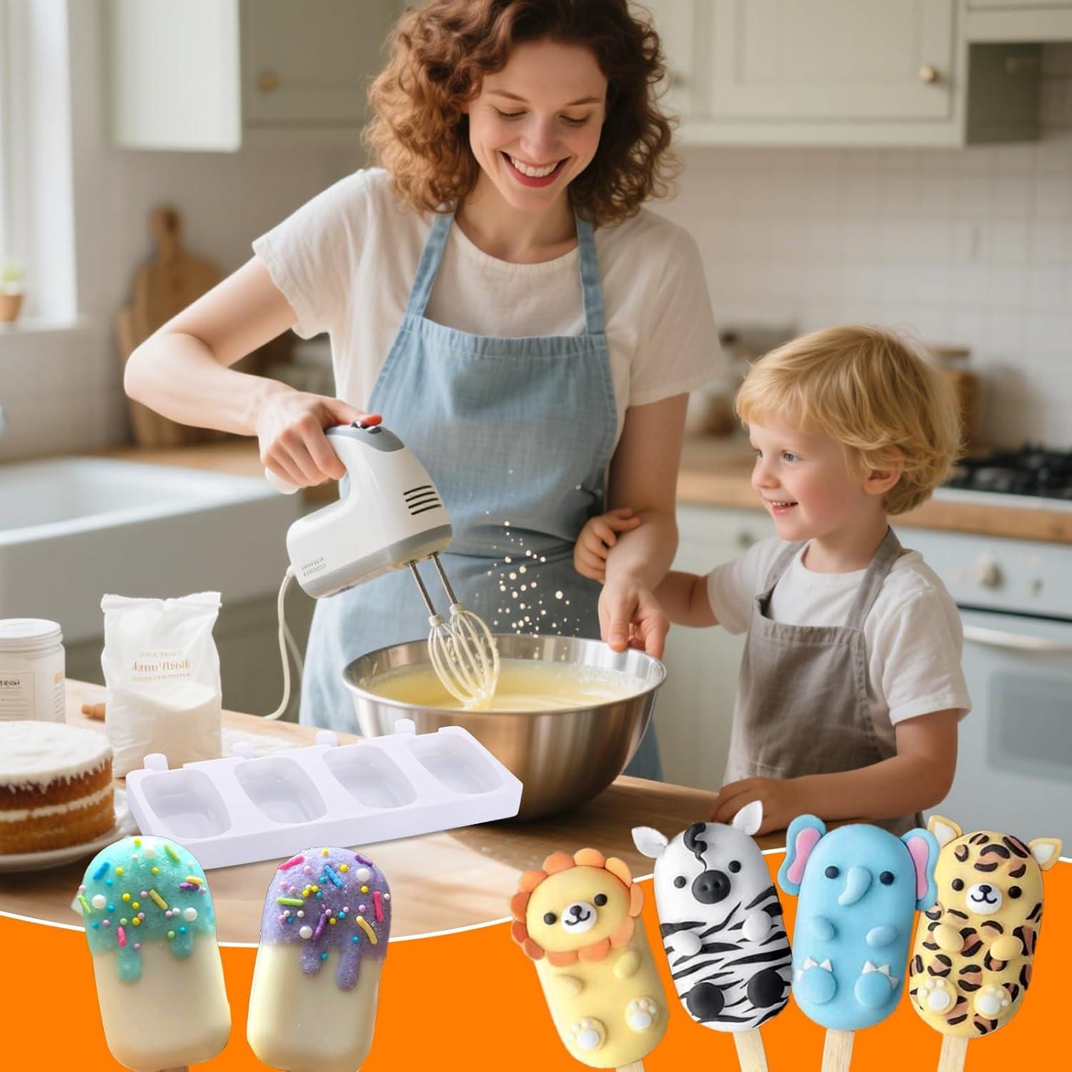 Moldes de Silicona para Cake Pops Mity Rain - 2 Piezas con 100 Palitos