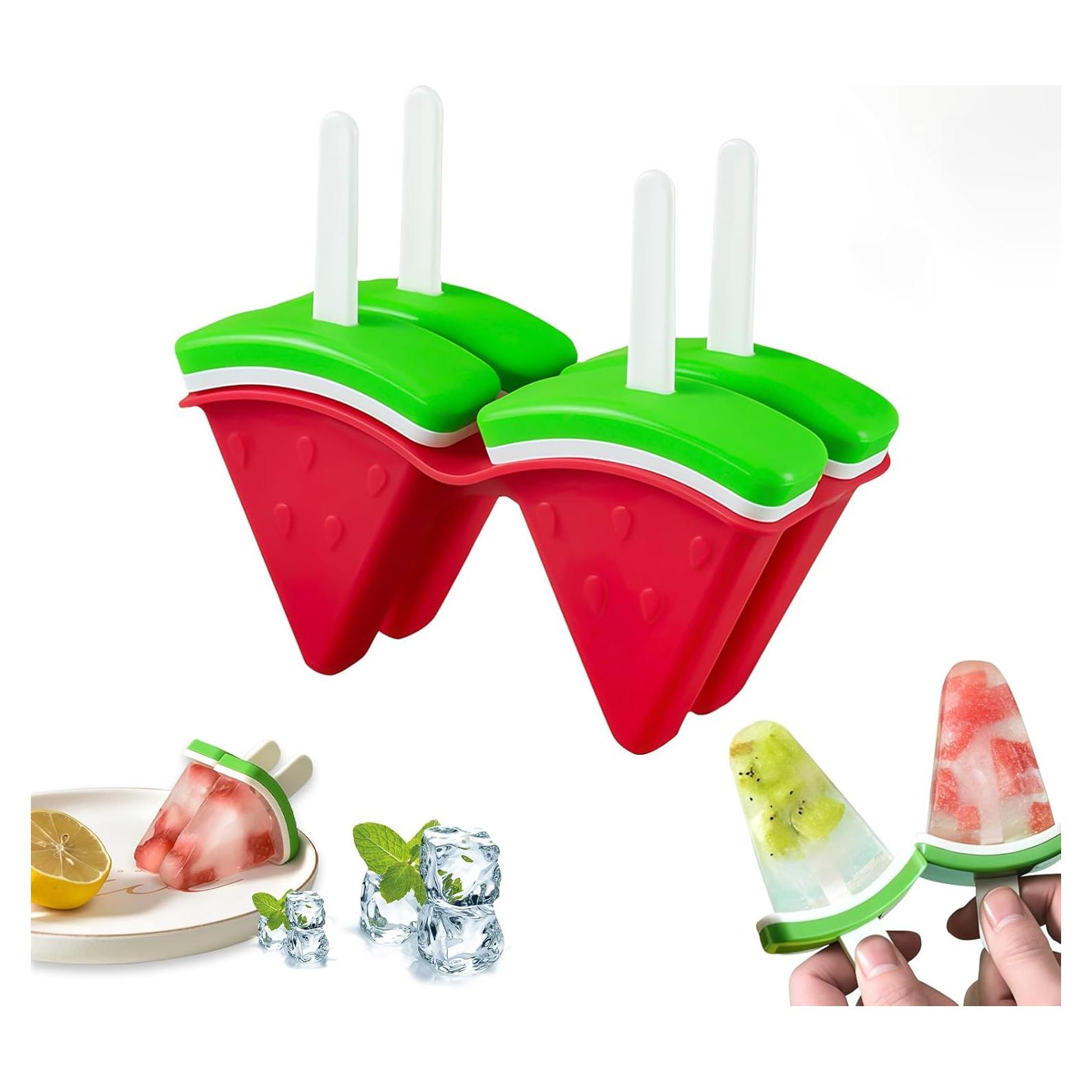 Moldes de Paletas de Sandía ACJRYO - 4 Cavidades Sin BPA