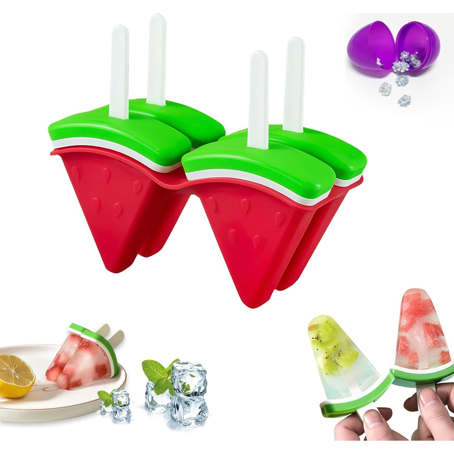 Moldes de Paletas de Sandía ACJRYO - 4 Cavidades Sin BPA