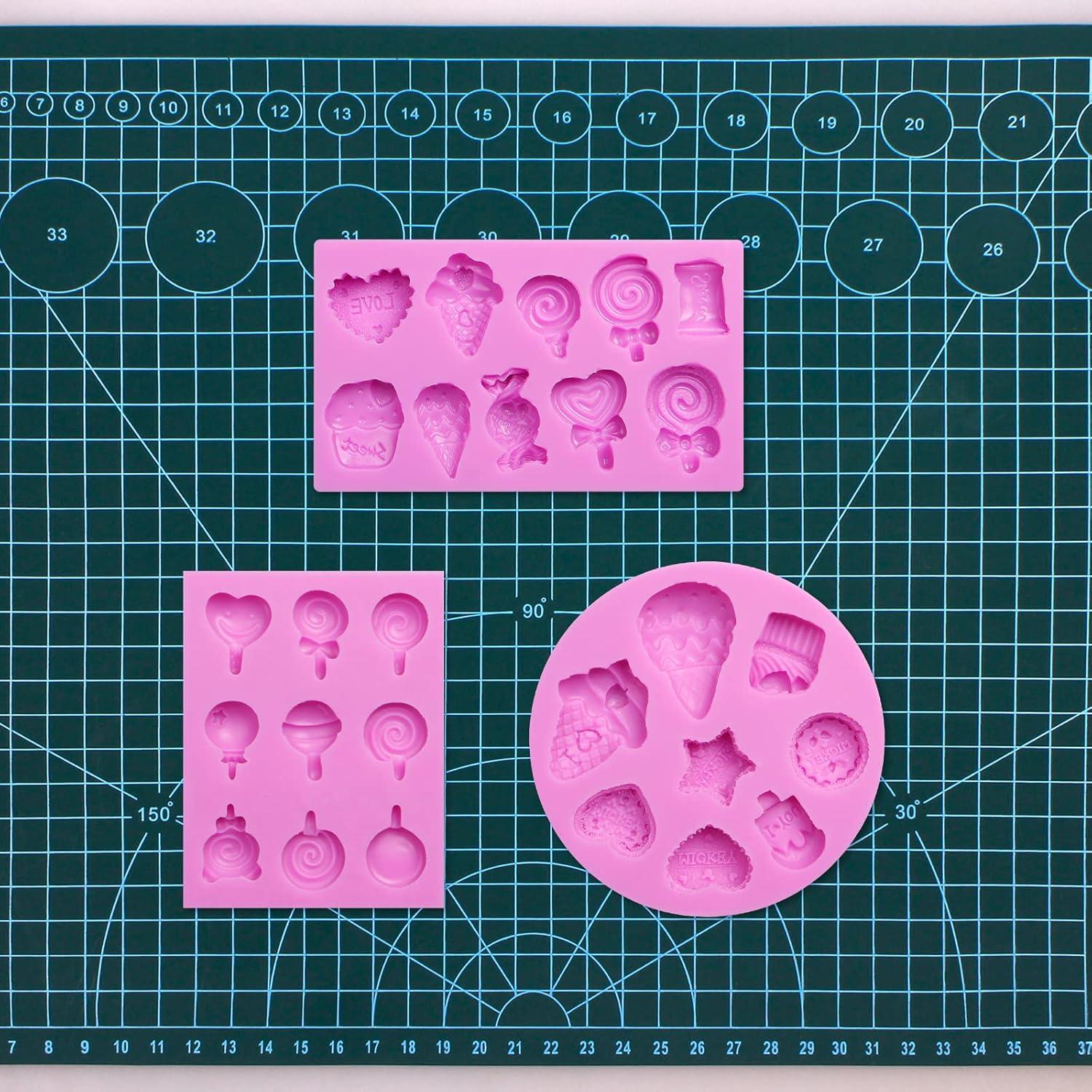 Moldes de Fondant de Silicona Acvcatto para Helado - 3 Piezas