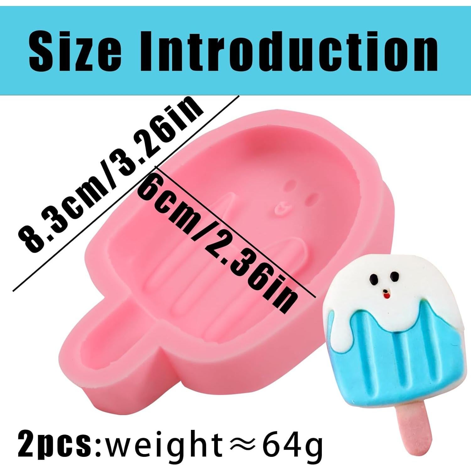 Molde de Silicona para Helado nklbio - 2 Piezas 25.4 cm