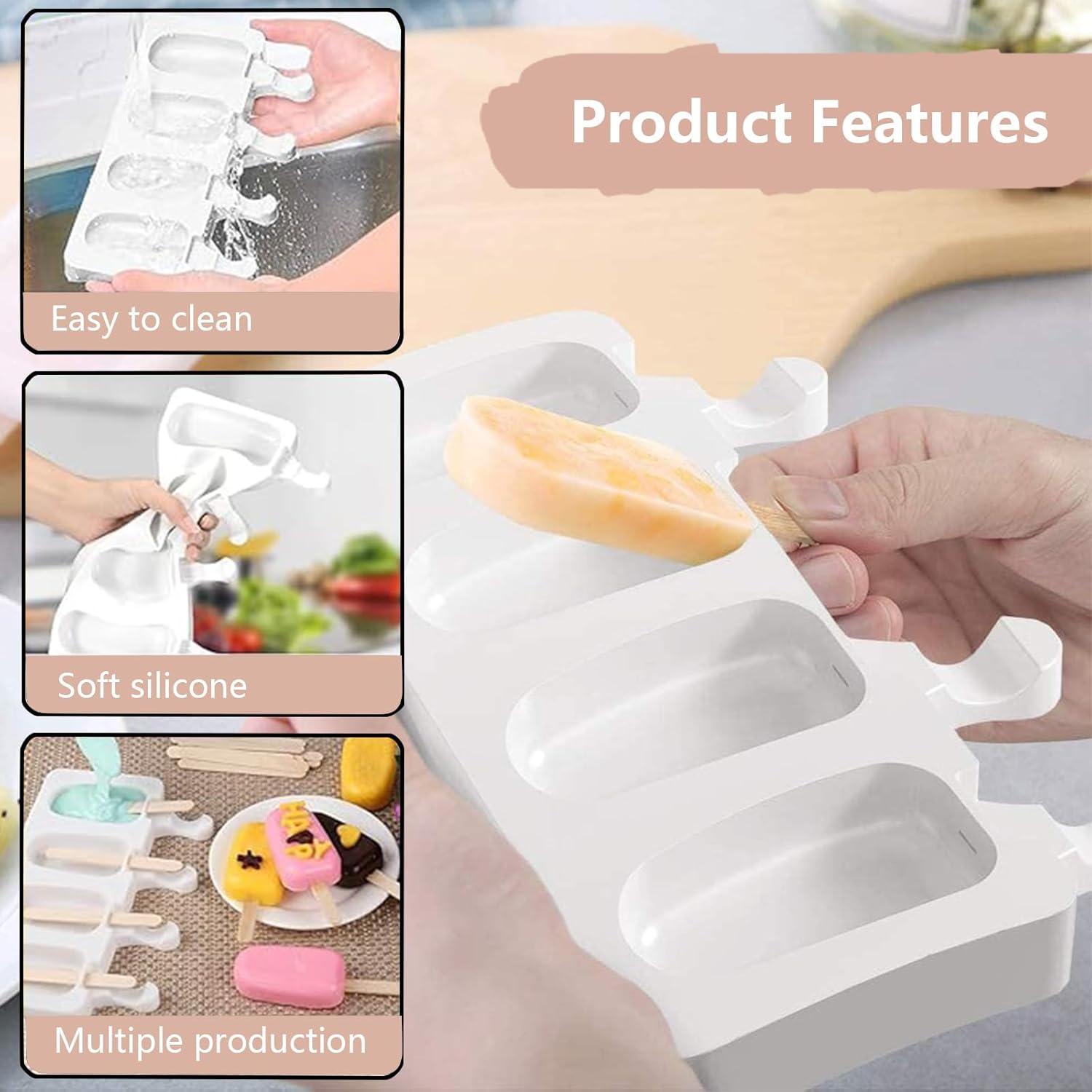 Juego de Moldes para Paletas Ouddy Life 2 Silicona 8 Cavidades