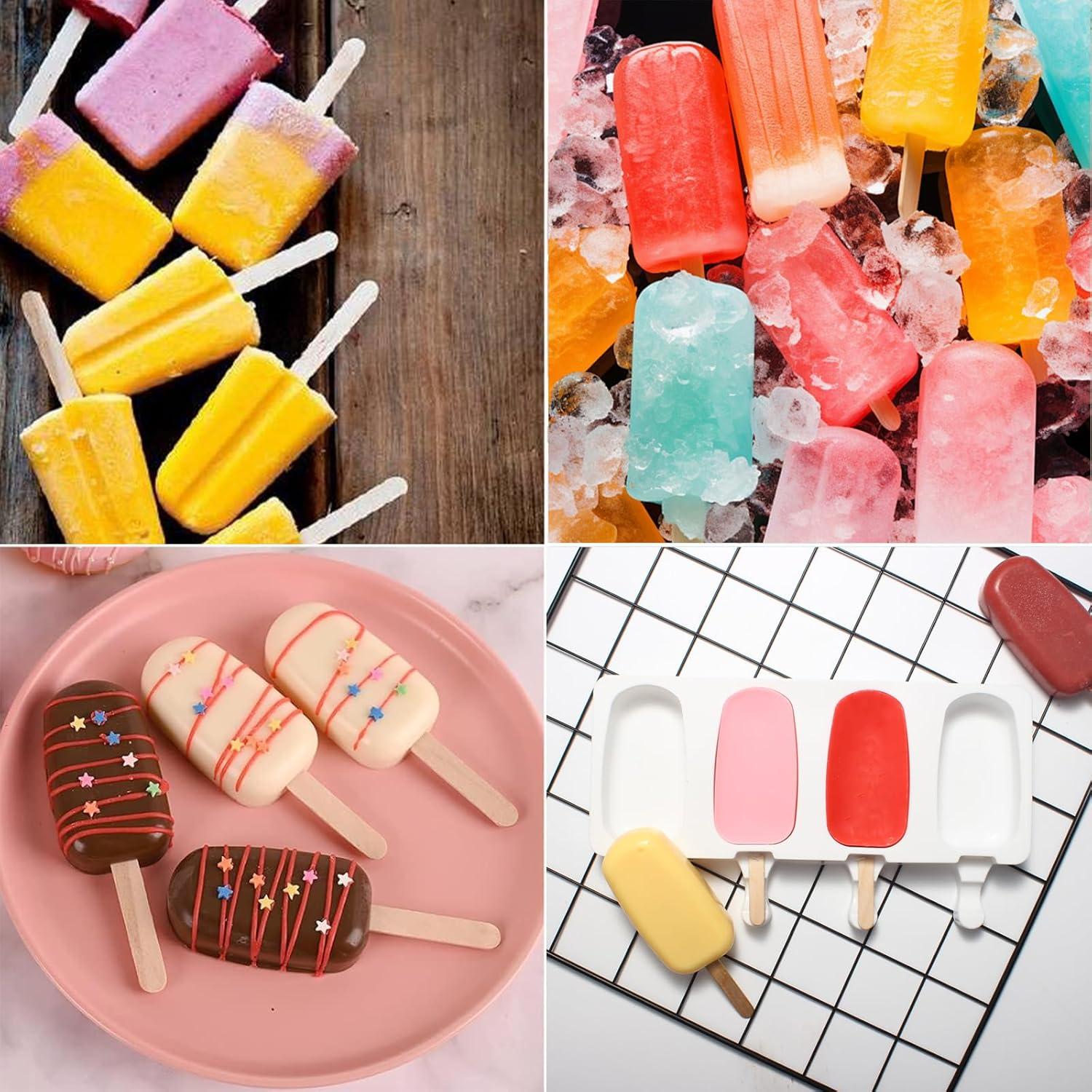 Juego de Moldes para Paletas Ouddy Life 2 Silicona 8 Cavidades