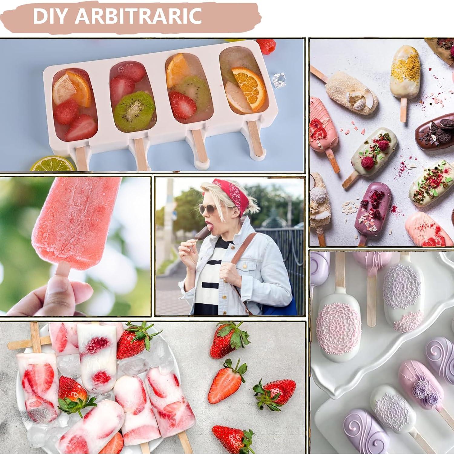 Juego de Moldes para Paletas Ouddy Life 2 Silicona 8 Cavidades