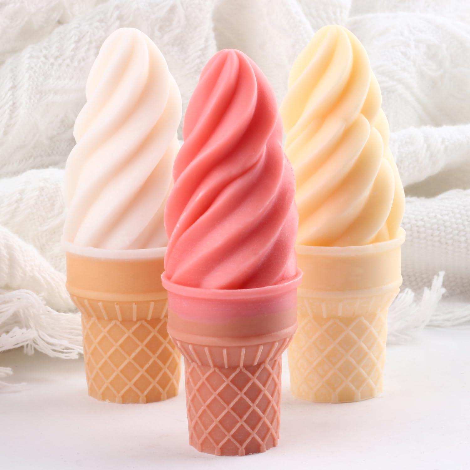 Molde de Silicona para Velas de Helado GLITZXFH 3D 11x4.8 cm