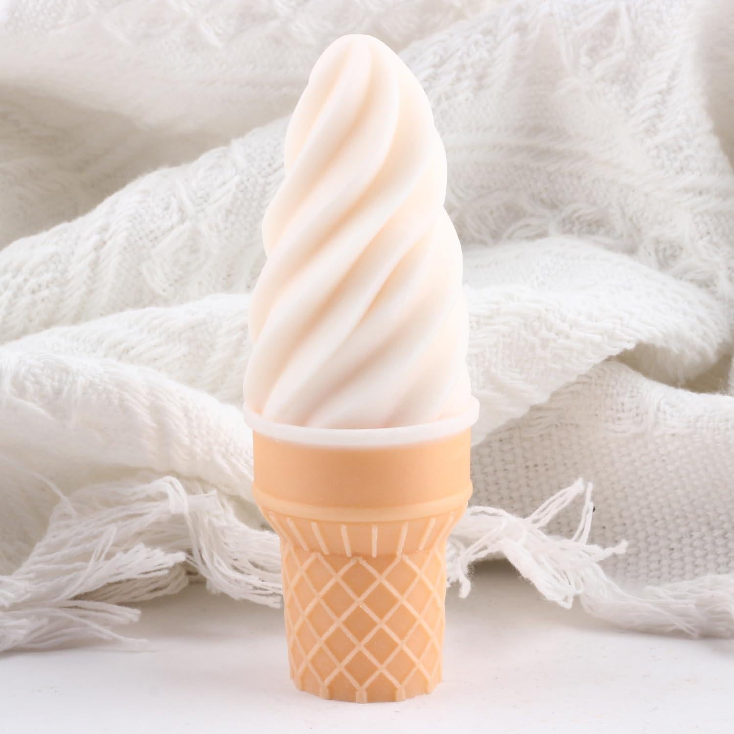 Molde de Silicona para Velas de Helado GLITZXFH 3D 11x4.8 cm