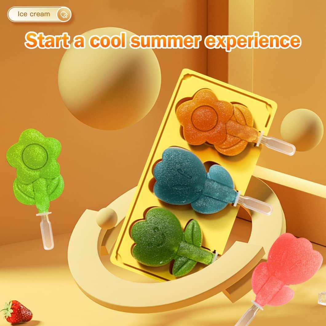 Moldes de Helado Rolin Roly Silicona Flor Rosa 19x9.5cm