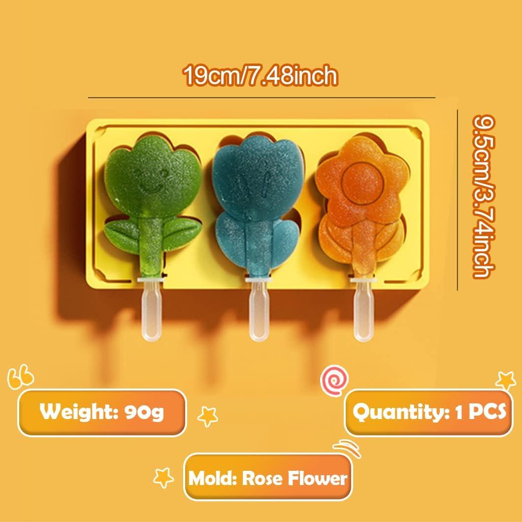 Moldes de Helado Rolin Roly Silicona Flor Rosa 19x9.5cm