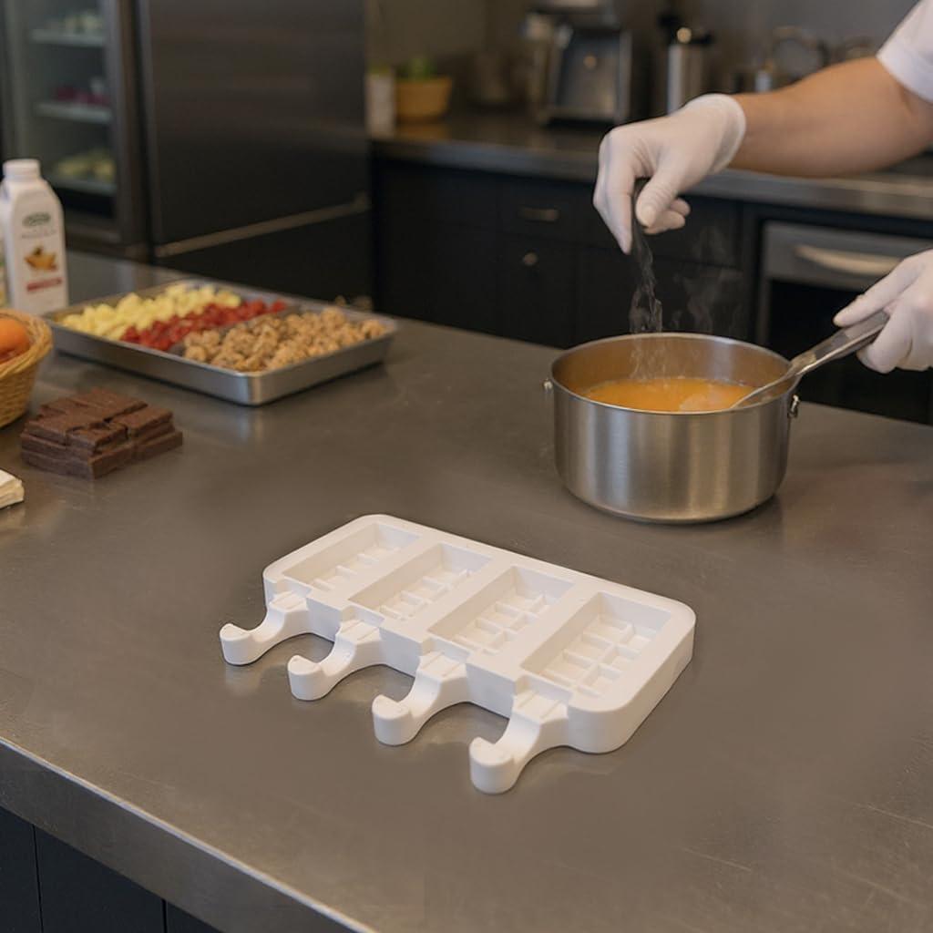 Juego de Moldes para Paletas ZORYNTH - 3 Silicona + 200 Palitos