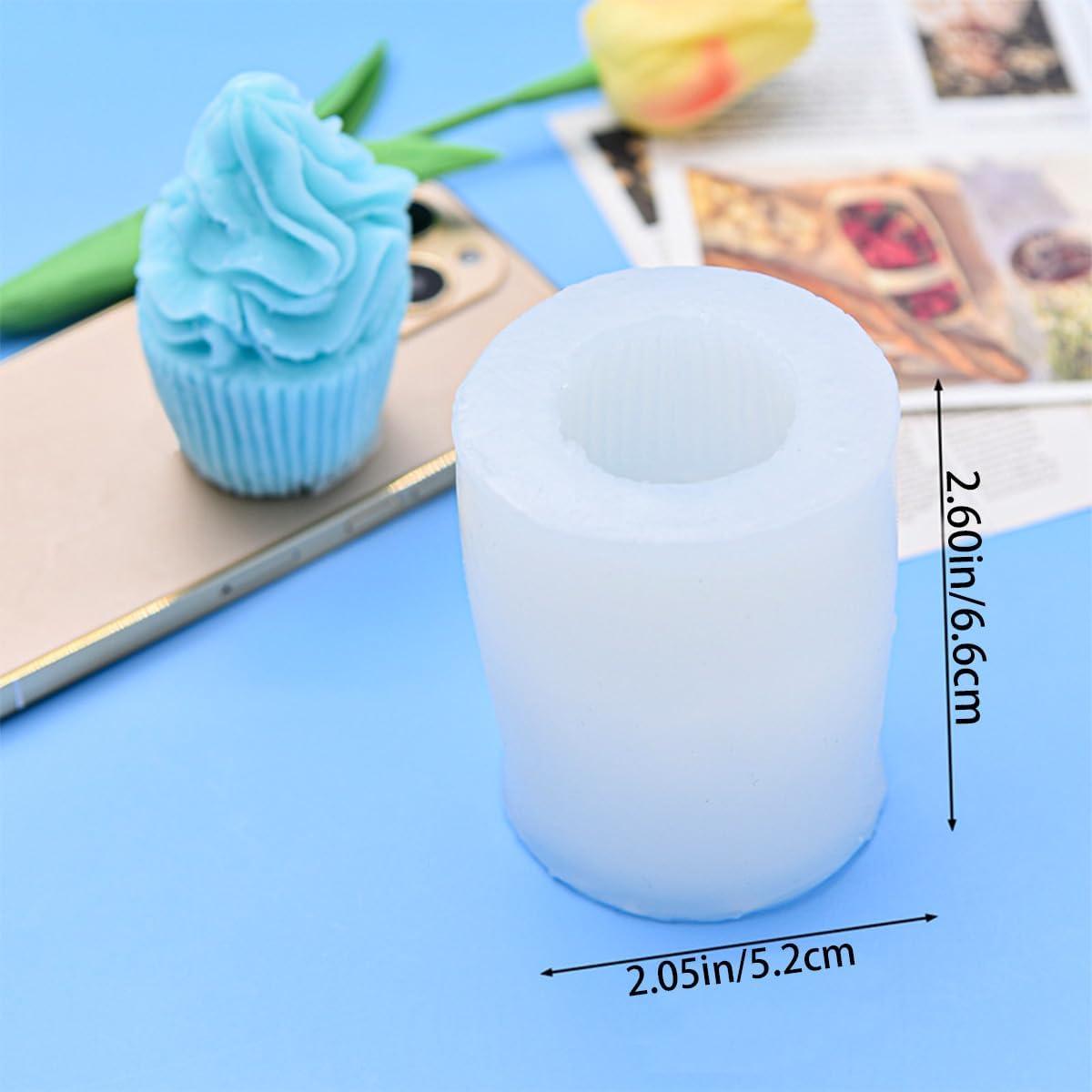 Molde de Jabón Silicona Cupcake 2 Piezas AddLotLot 6.6x5.2cm