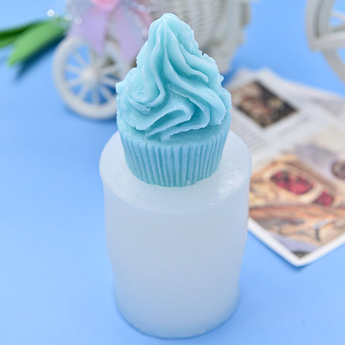 Molde de Jabón Silicona Cupcake 2 Piezas AddLotLot 6.6x5.2cm