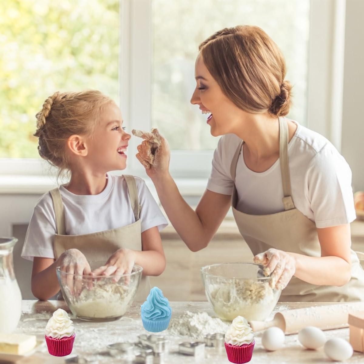 Molde de Jabón Silicona Cupcake 2 Piezas AddLotLot 6.6x5.2cm