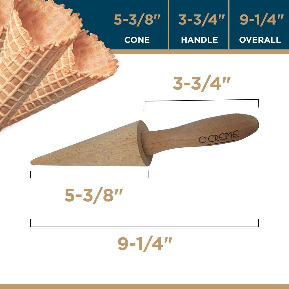 Molde para Conos de Helado O'Creme 23.5 cm Madera de Haya
