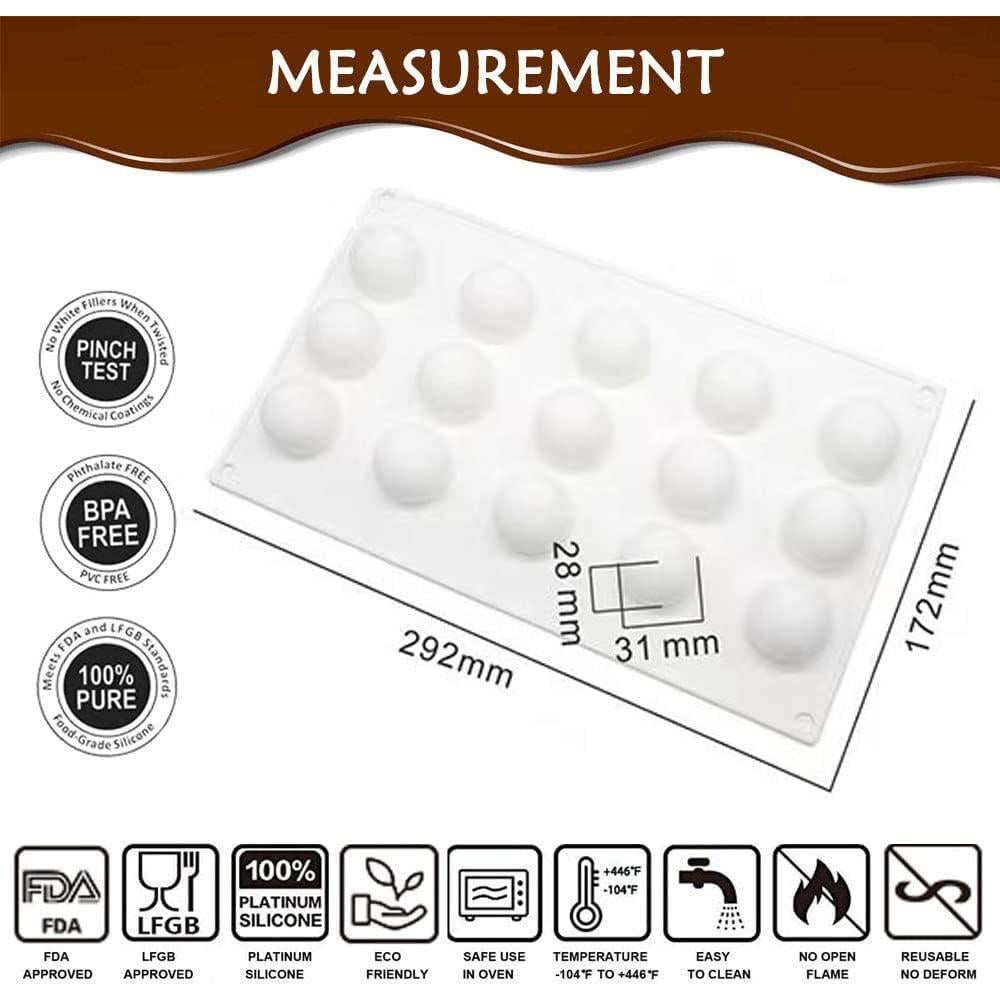 Molde de Silicona AFINSEA para Pastel de Mousse 15 Cavidades