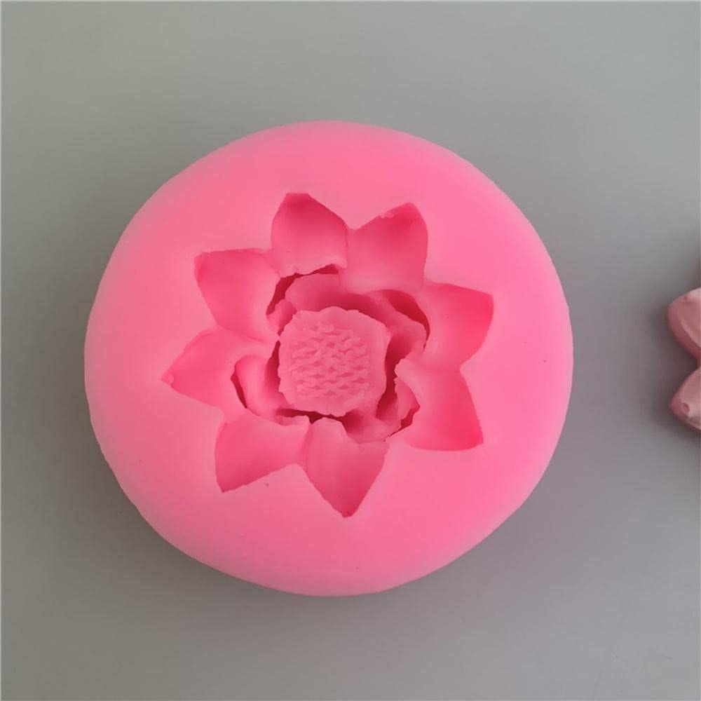 Molde de Silicona 3D Flor Loto Rosa GANPUB para Pastelería