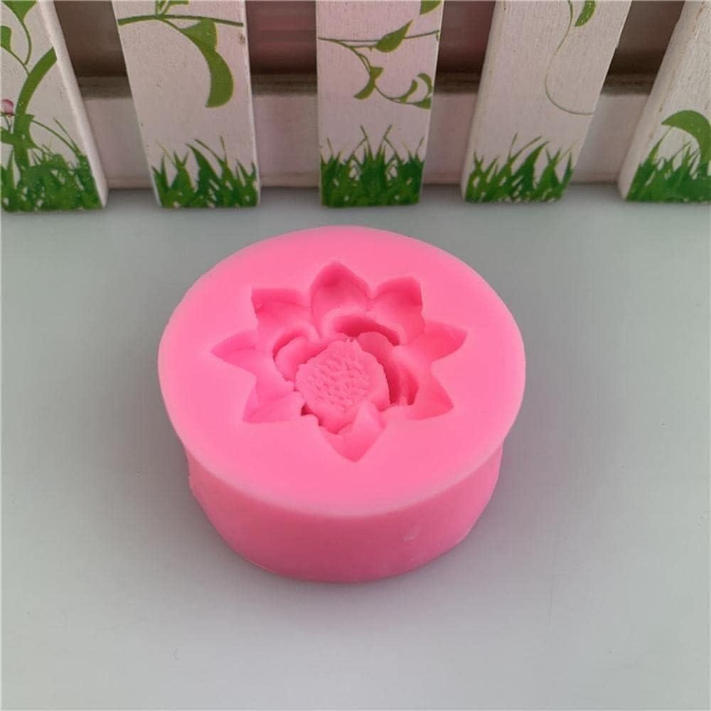 Molde de Silicona 3D Flor Loto Rosa GANPUB para Pastelería