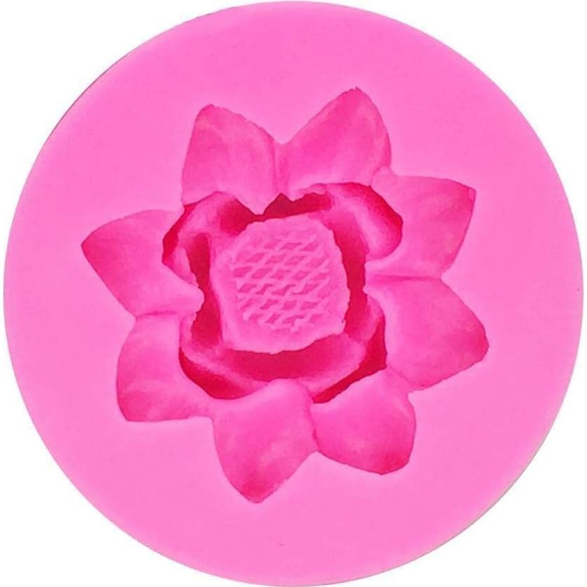 Molde de Silicona 3D Flor Loto Rosa GANPUB para Pastelería
