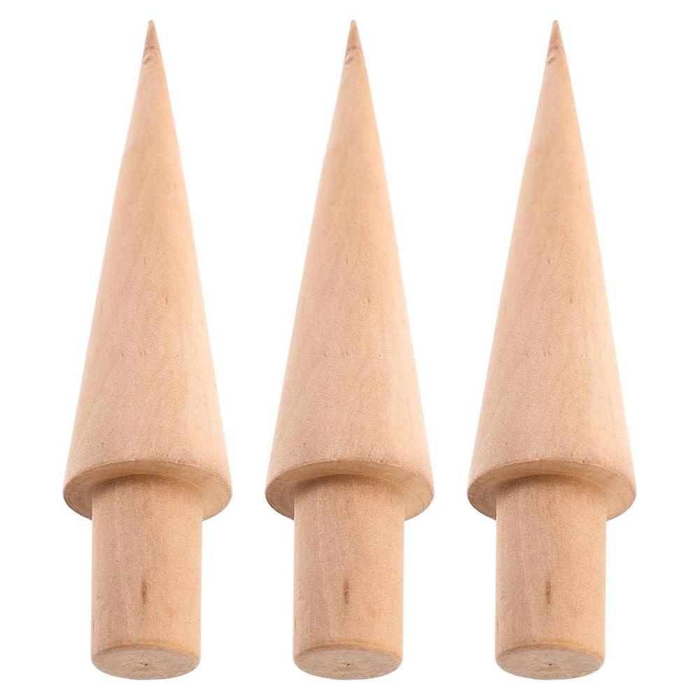 Moldes de Cono de Helado de Madera VICASKY - 3 Piezas