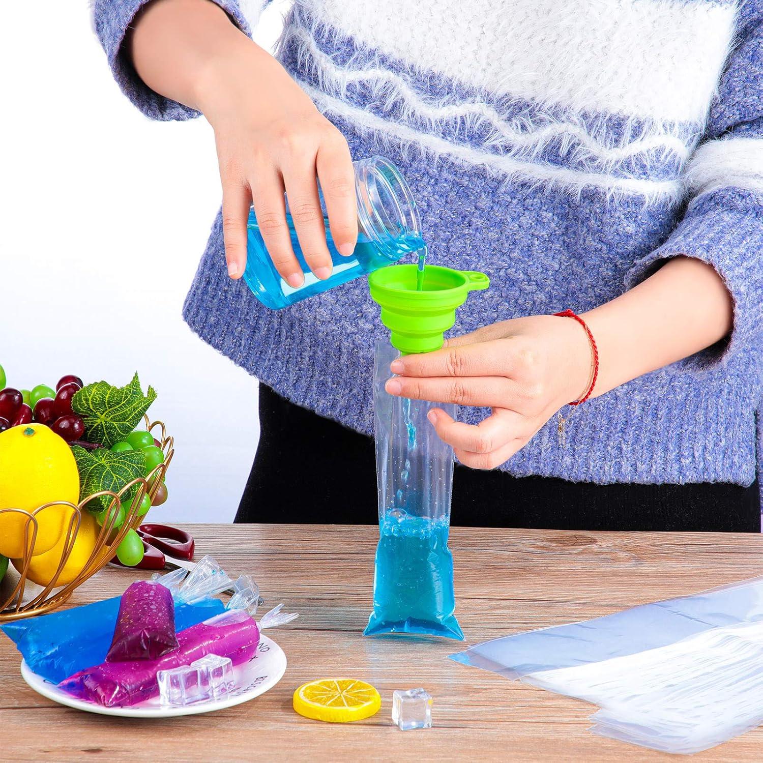 300 Bolsas de Lolly de Hielo Desechables Patelai con Embudo