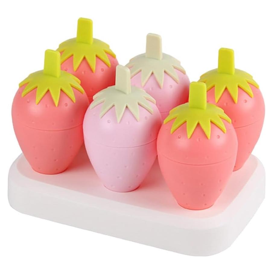 Moldes de Paletas Reutilizables DOITOOL para Niños - Fresa
