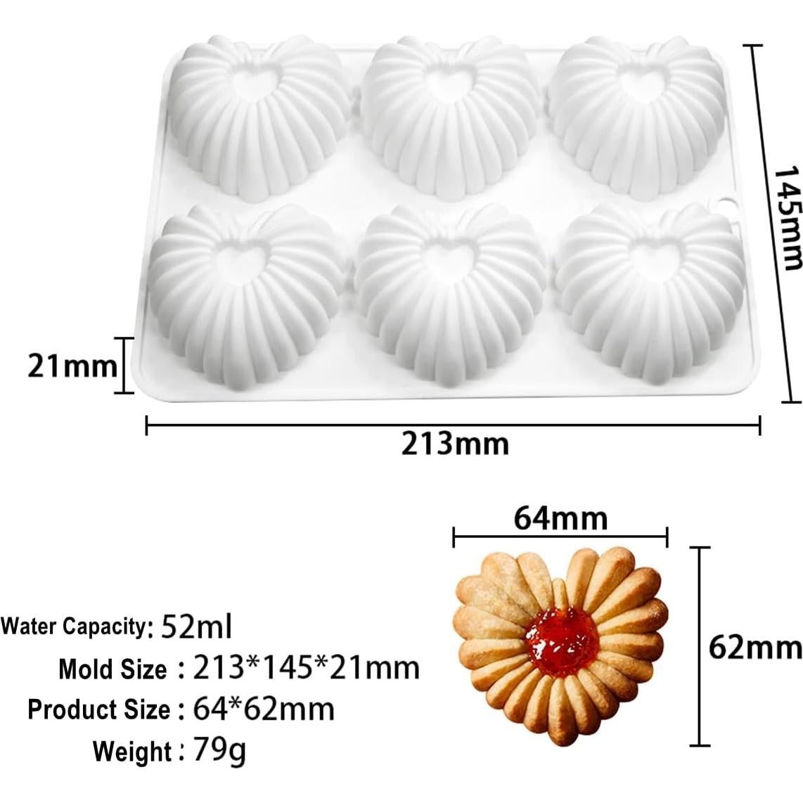 Molde de Silicona para Pasteles Corazón TUKE 21.65x14.73cm