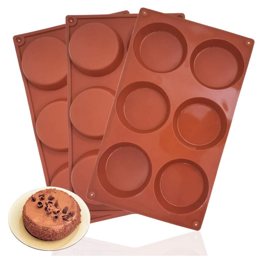 3 Moldes de Silicona Antiadherentes DaKuan para Caramelos 7.9 cm