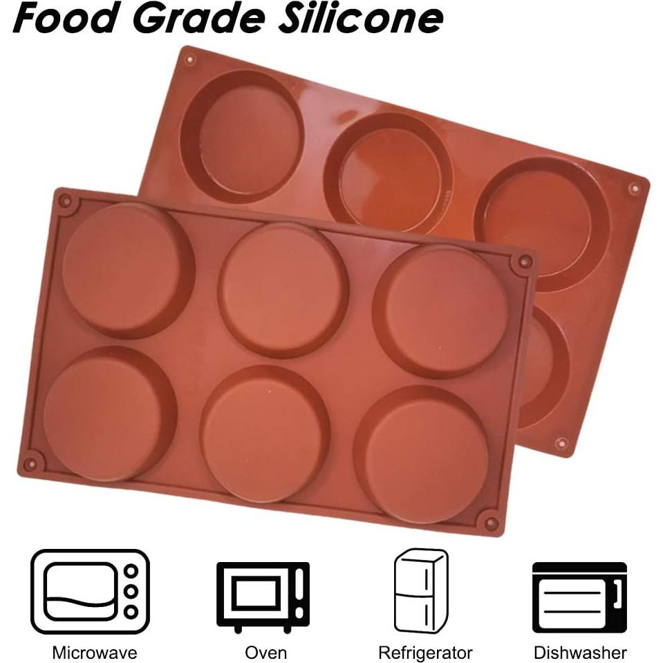 3 Moldes de Silicona Antiadherentes DaKuan para Caramelos 7.9 cm