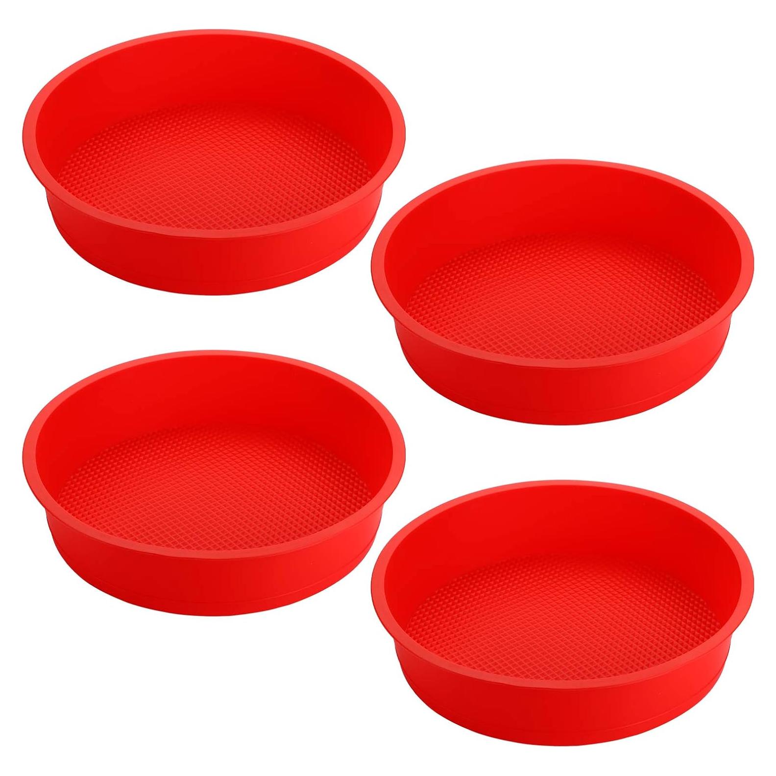 Set de 4 Moldes Redondos de Silicona Bekith 23 cm Antiadherente