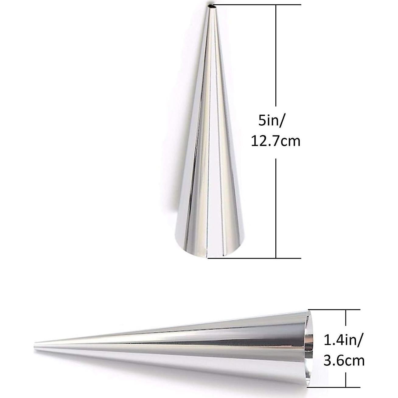 20 Moldes de Cono de Crema Joyeee, Acero Inoxidable 12.7 cm