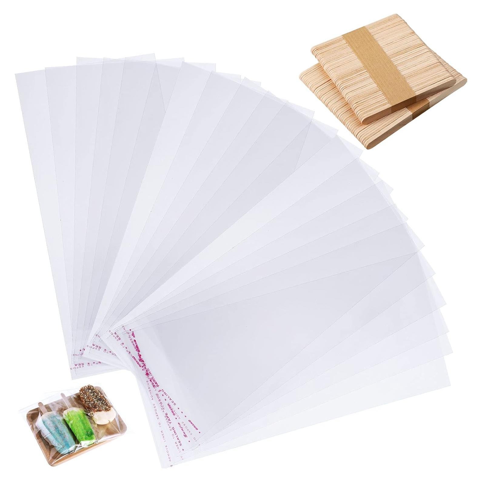 Conjunto de Palitos y Bolsas para Helados Yexiya 400 Pcs