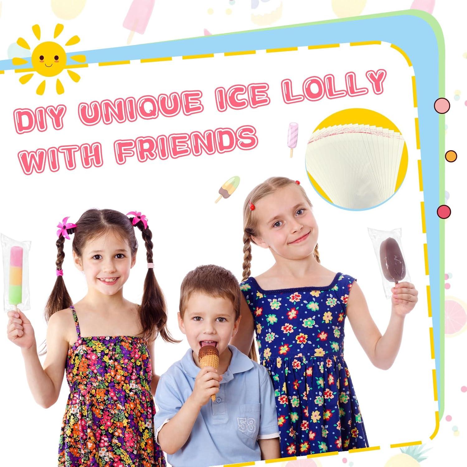 Conjunto de Palitos y Bolsas para Helados Yexiya 400 Pcs