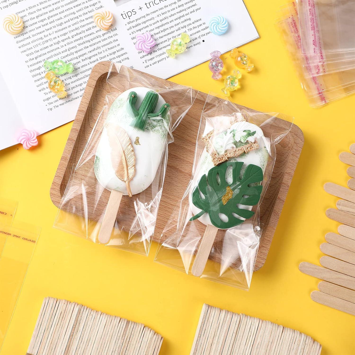 Conjunto de Palitos y Bolsas para Helados Yexiya 400 Pcs