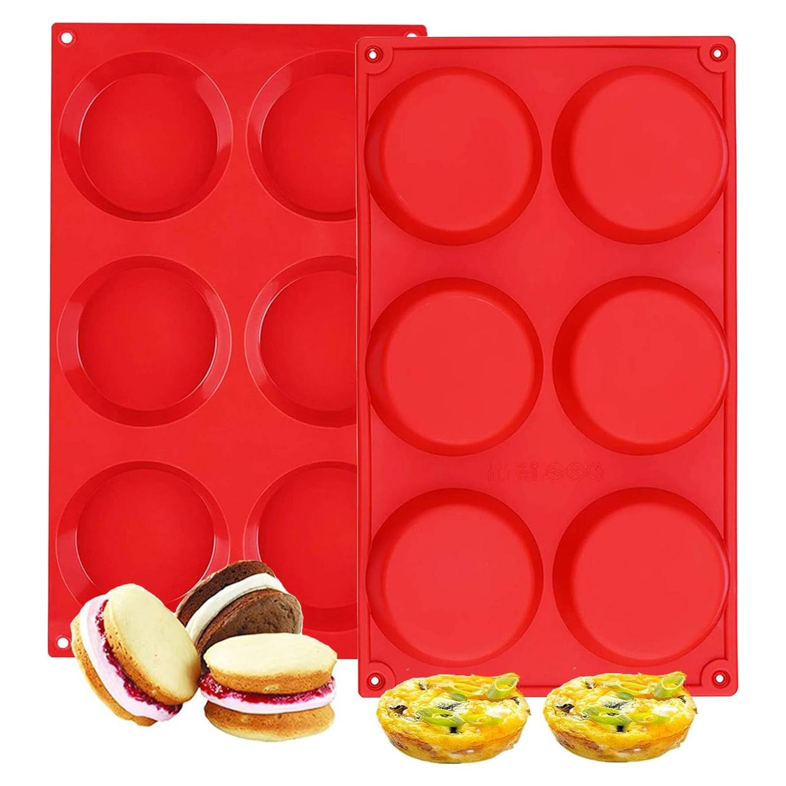 Moldes de Silicona Yomvzake para Muffin Top - 2 Piezas 3"