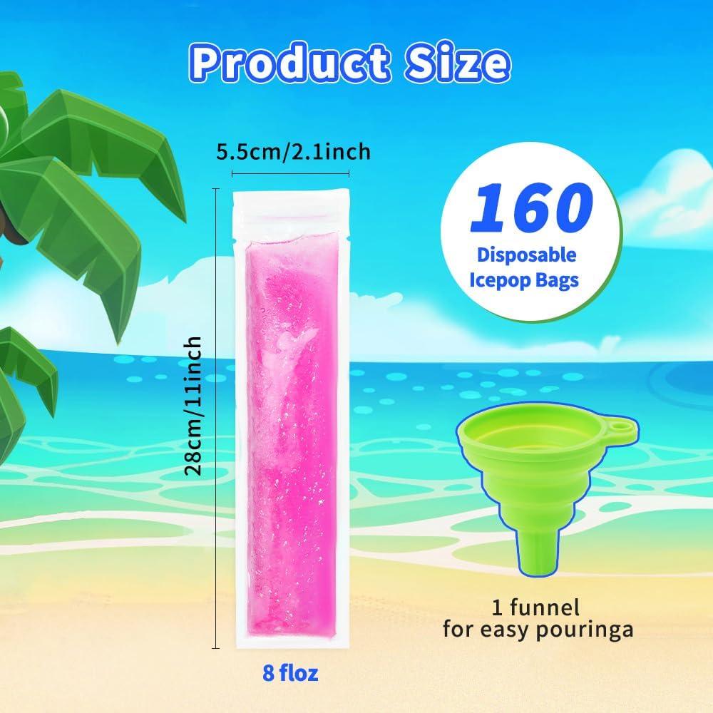 Paquete de 160 Bolsas Desechables para Paletas Libemskix 28x5.5 cm