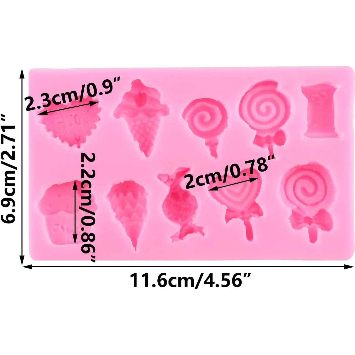 Molde de Silicona para Helado YIHUOMOLDS 11.6x6.9cm