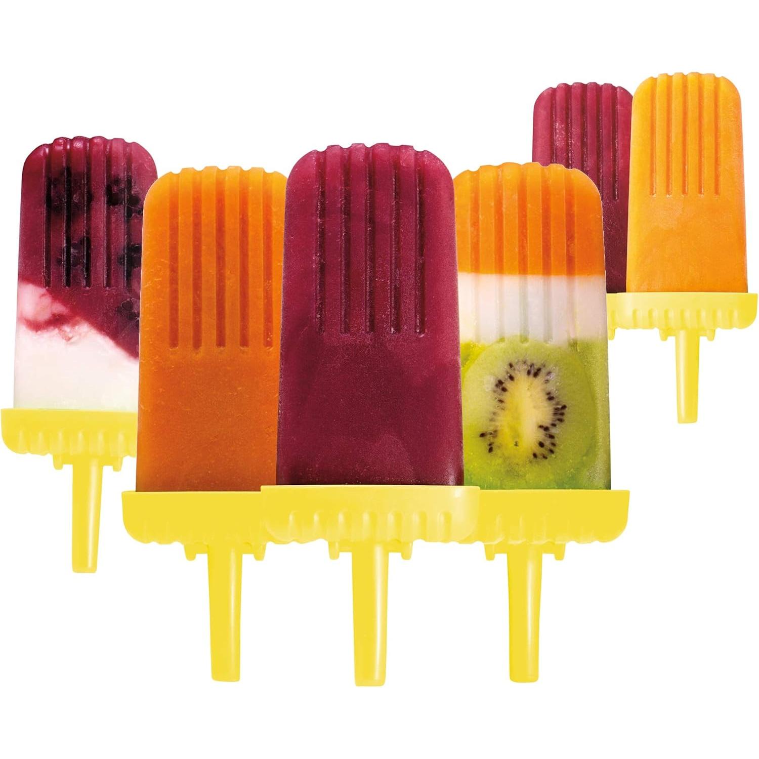 Moldes de Paletas Groovy Tovolo - Juego de 6, Sin BPA, Rojo