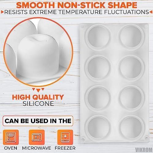 Molde de Silicona VIKROM para Pastel de Manzana 8 Cavidades